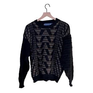 VNTG CROSSINGS wool crewneck sweater M
